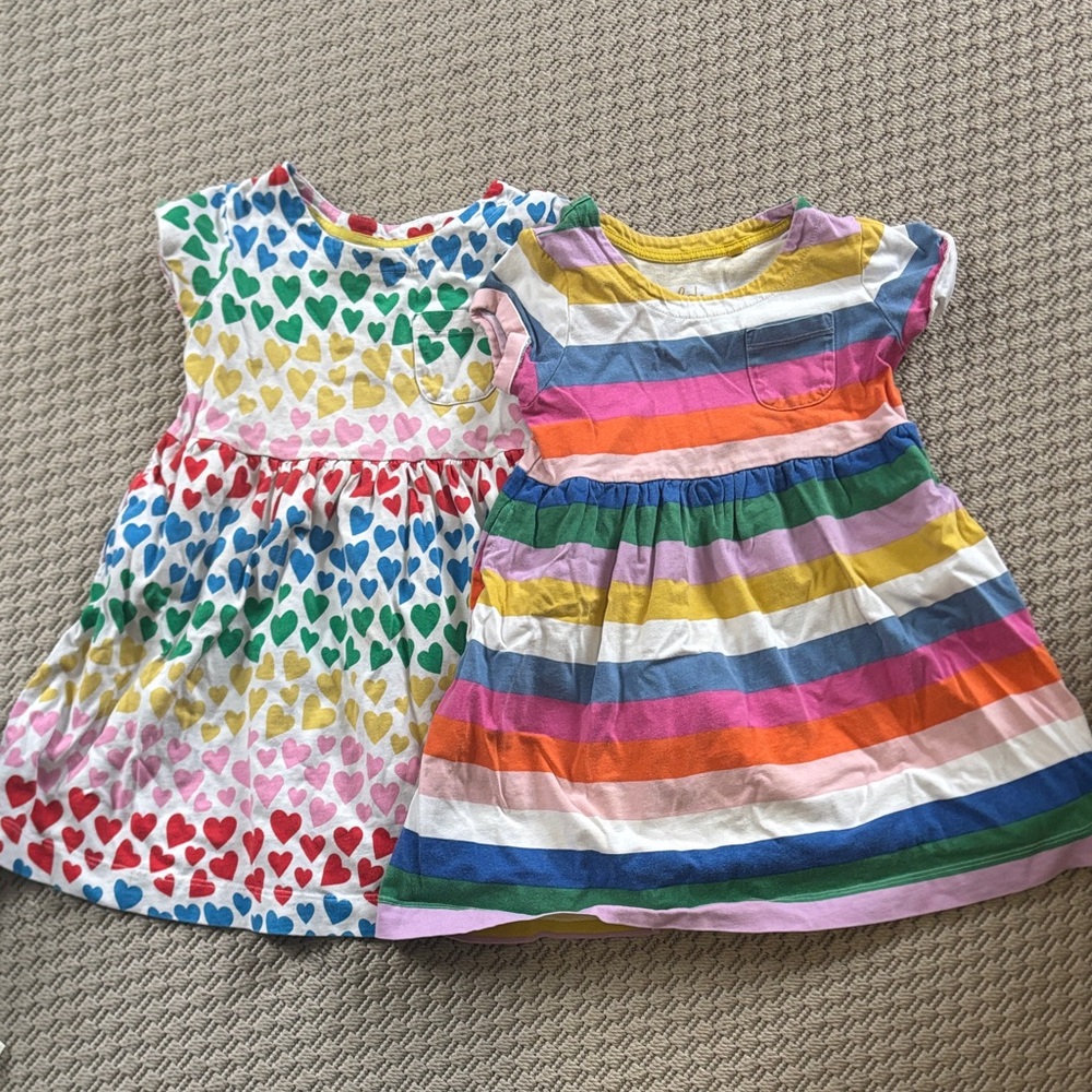 Two mini Boden cotton dresses, GUC, 4-5Y
